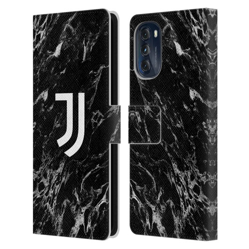 Juventus Football Club Marble Black Leather Book Wallet Case Cover For Motorola Moto G (2022)