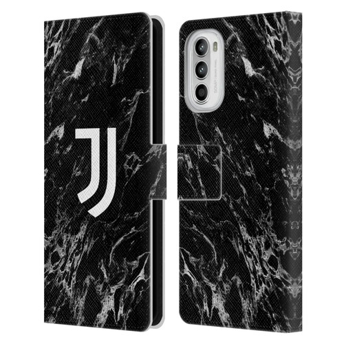 Juventus Football Club Marble Black Leather Book Wallet Case Cover For Motorola Moto G52