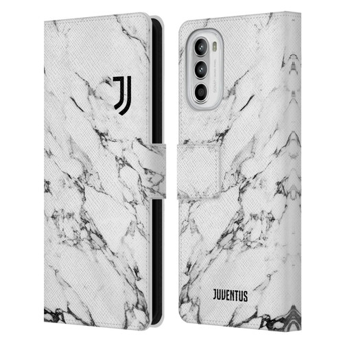 Juventus Football Club Marble White Leather Book Wallet Case Cover For Motorola Moto G52