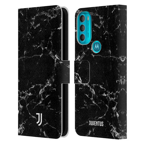 Juventus Football Club Marble Black 2 Leather Book Wallet Case Cover For Motorola Moto G71 5G