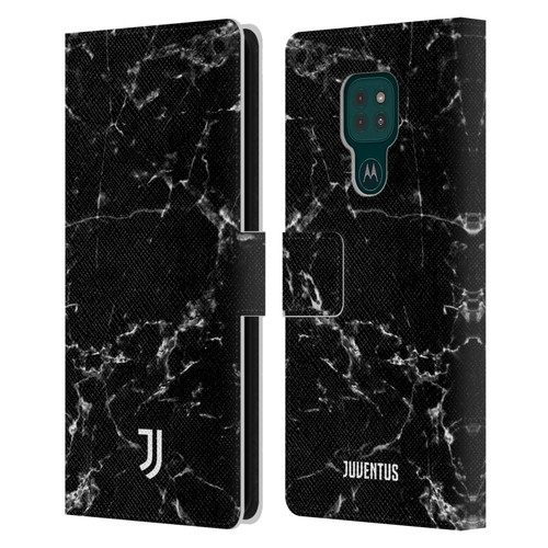 Juventus Football Club Marble Black 2 Leather Book Wallet Case Cover For Motorola Moto G9 Play