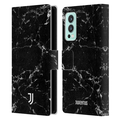 Juventus Football Club Marble Black 2 Leather Book Wallet Case Cover For OnePlus Nord 2 5G