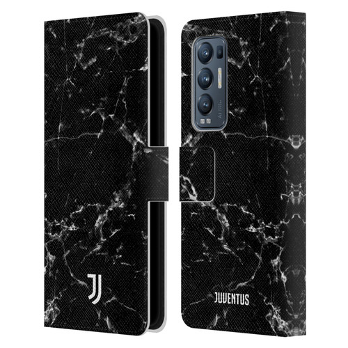 Juventus Football Club Marble Black 2 Leather Book Wallet Case Cover For OPPO Find X3 Neo / Reno5 Pro+ 5G