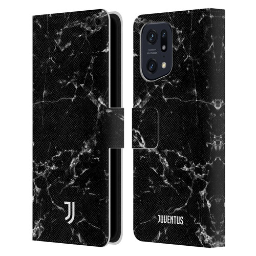 Juventus Football Club Marble Black 2 Leather Book Wallet Case Cover For OPPO Find X5