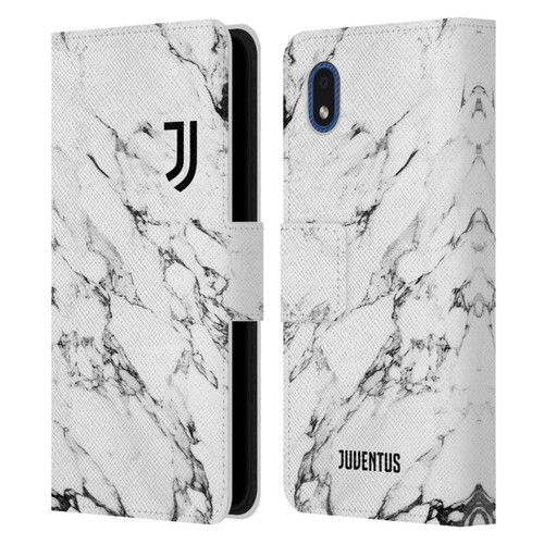 Juventus Football Club Marble White Leather Book Wallet Case Cover For Samsung Galaxy A01 Core (2020)