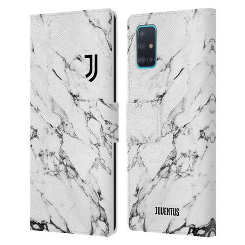 Juventus Football Club Marble White Leather Book Wallet Case Cover For Samsung Galaxy A51 (2019)