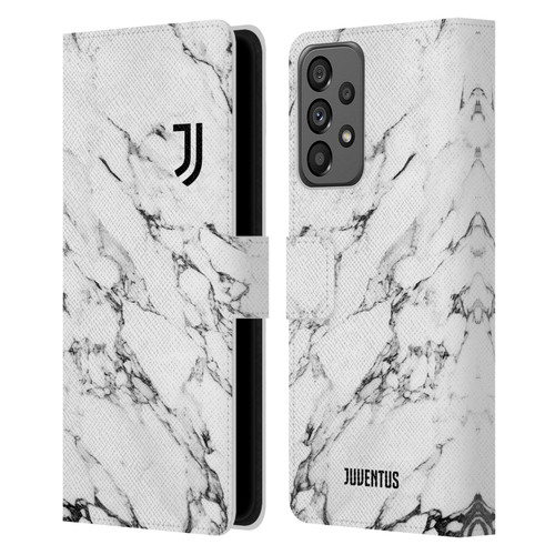 Juventus Football Club Marble White Leather Book Wallet Case Cover For Samsung Galaxy A73 5G (2022)