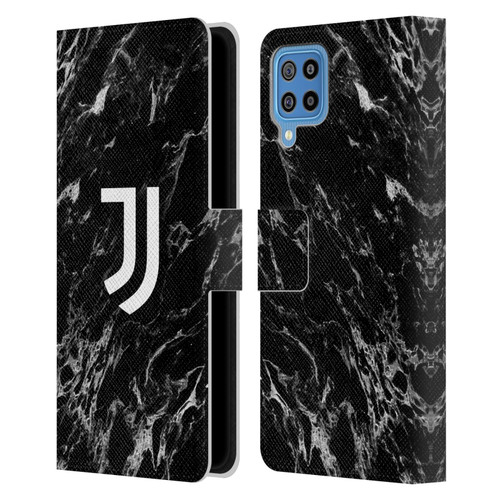 Juventus Football Club Marble Black Leather Book Wallet Case Cover For Samsung Galaxy F22 (2021)