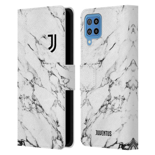 Juventus Football Club Marble White Leather Book Wallet Case Cover For Samsung Galaxy F22 (2021)