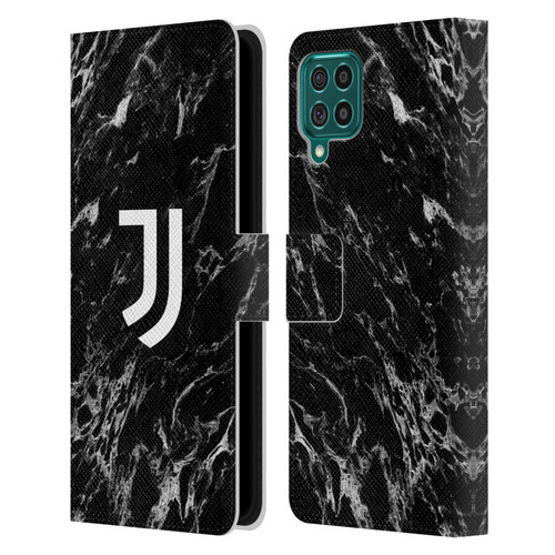 Juventus Football Club Marble Black Leather Book Wallet Case Cover For Samsung Galaxy F62 (2021)
