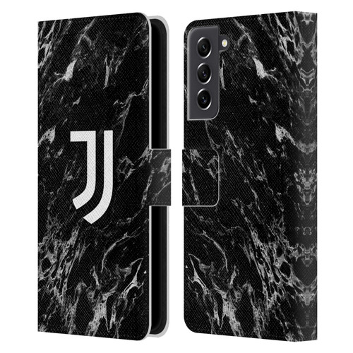 Juventus Football Club Marble Black Leather Book Wallet Case Cover For Samsung Galaxy S21 FE 5G