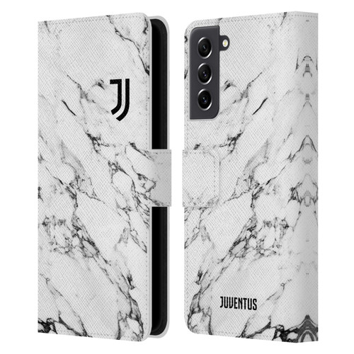 Juventus Football Club Marble White Leather Book Wallet Case Cover For Samsung Galaxy S21 FE 5G