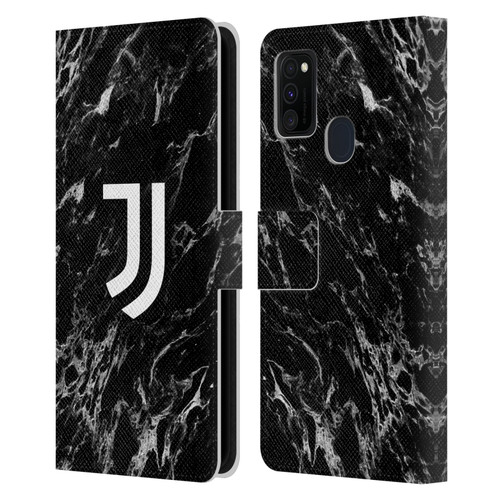Juventus Football Club Marble Black Leather Book Wallet Case Cover For Samsung Galaxy M30s (2019)/M21 (2020)
