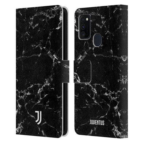 Juventus Football Club Marble Black 2 Leather Book Wallet Case Cover For Samsung Galaxy M30s (2019)/M21 (2020)