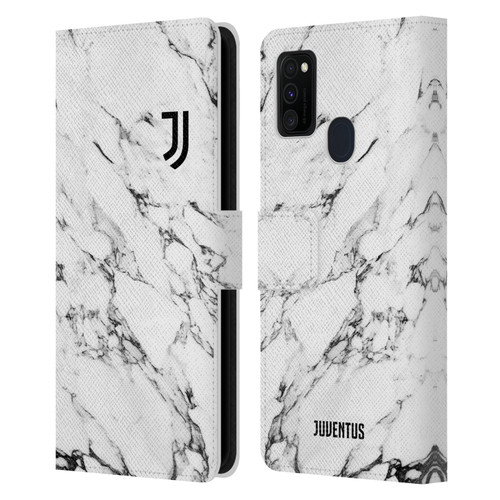 Juventus Football Club Marble White Leather Book Wallet Case Cover For Samsung Galaxy M30s (2019)/M21 (2020)