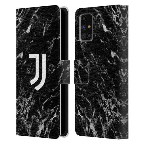 Juventus Football Club Marble Black Leather Book Wallet Case Cover For Samsung Galaxy M31s (2020)