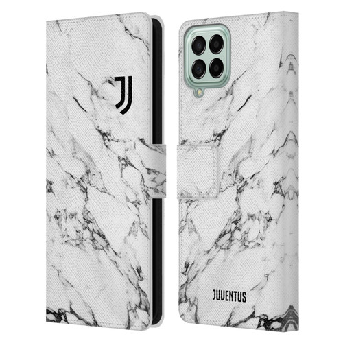 Juventus Football Club Marble White Leather Book Wallet Case Cover For Samsung Galaxy M53 (2022)