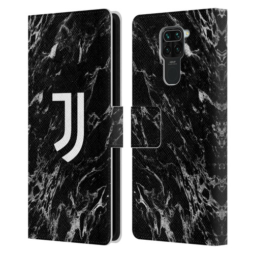 Juventus Football Club Marble Black Leather Book Wallet Case Cover For Xiaomi Redmi Note 9 / Redmi 10X 4G