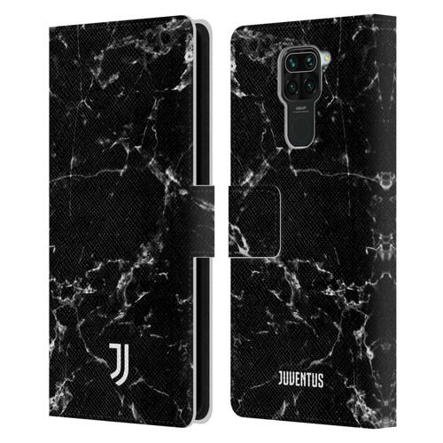 Juventus Football Club Marble Black 2 Leather Book Wallet Case Cover For Xiaomi Redmi Note 9 / Redmi 10X 4G