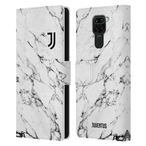 Juventus Football Club Marble White Leather Book Wallet Case Cover For Xiaomi Redmi Note 9 / Redmi 10X 4G