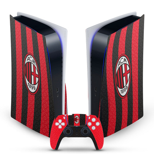 AC Milan 2020/21 Crest Kit Home Vinyl Sticker Skin Decal Cover for Sony PS5 Disc Edition Bundle