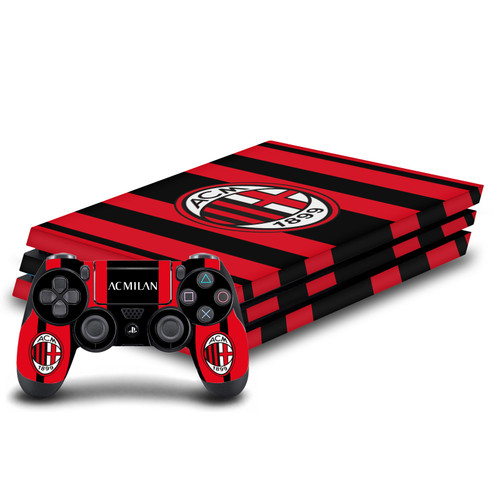 AC Milan 2021/22 Crest Kit Home Vinyl Sticker Skin Decal Cover for Sony PS4 Pro Bundle
