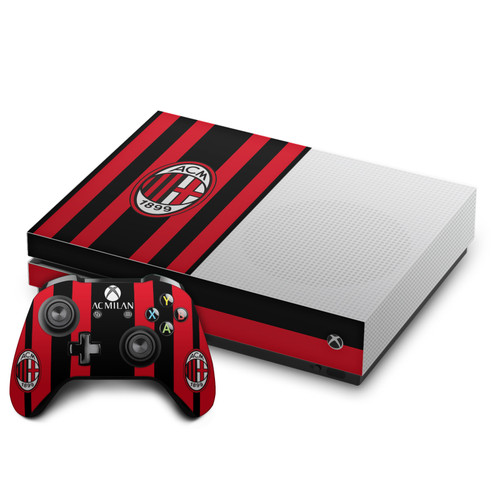 AC Milan 2021/22 Crest Kit Home Vinyl Sticker Skin Decal Cover for Microsoft One S Console & Controller