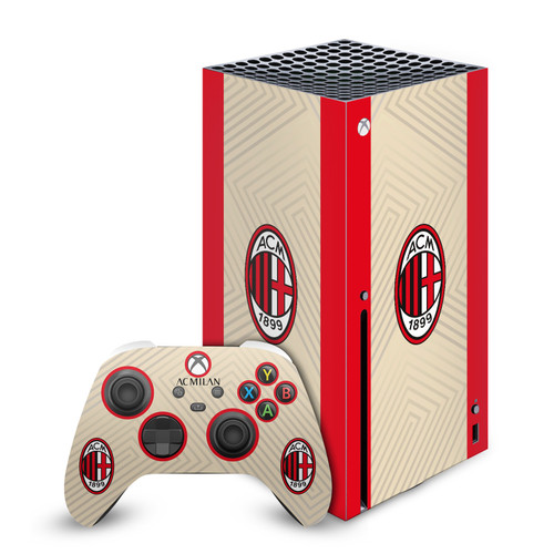 AC Milan 2021/22 Crest Kit Away Vinyl Sticker Skin Decal Cover for Microsoft Series X Console & Controller