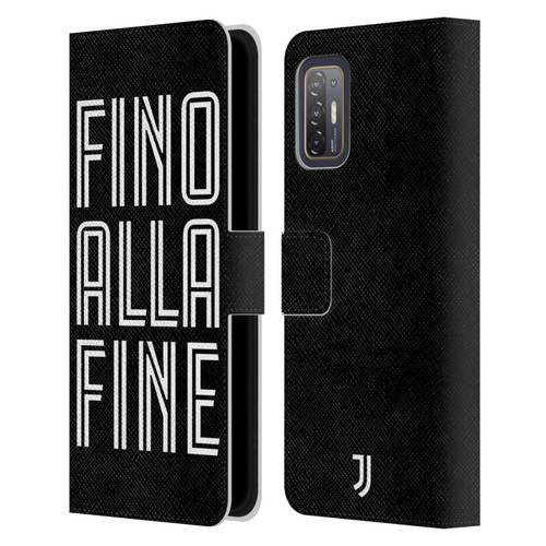 Juventus Football Club Type Fino Alla Fine Black Leather Book Wallet Case Cover For HTC Desire 21 Pro 5G