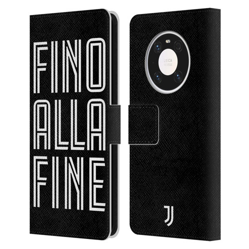 Juventus Football Club Type Fino Alla Fine Black Leather Book Wallet Case Cover For Huawei Mate 40 Pro 5G