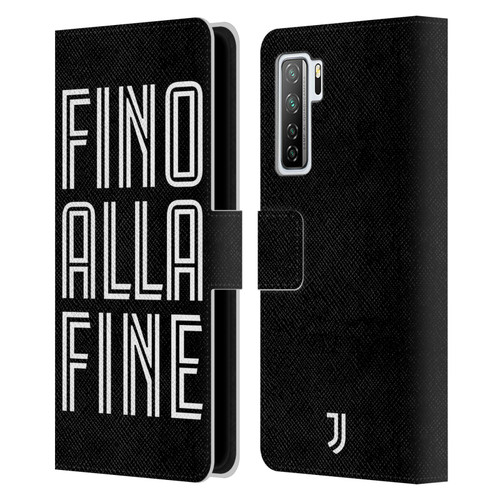 Juventus Football Club Type Fino Alla Fine Black Leather Book Wallet Case Cover For Huawei Nova 7 SE/P40 Lite 5G