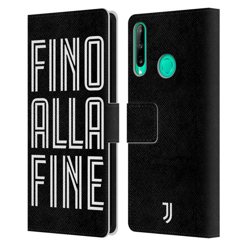 Juventus Football Club Type Fino Alla Fine Black Leather Book Wallet Case Cover For Huawei P40 lite E