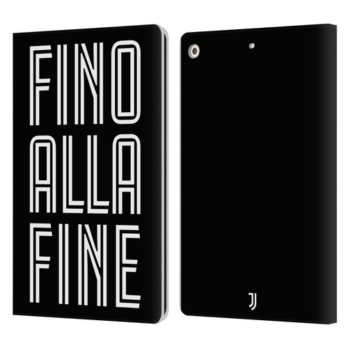 Juventus Football Club Type Fino Alla Fine Black Leather Book Wallet Case Cover For Apple iPad 10.2 2019/2020/2021