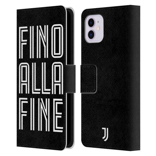 Juventus Football Club Type Fino Alla Fine Black Leather Book Wallet Case Cover For Apple iPhone 11