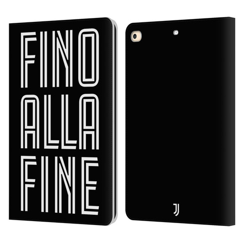 Juventus Football Club Type Fino Alla Fine Black Leather Book Wallet Case Cover For Apple iPad 9.7 2017 / iPad 9.7 2018