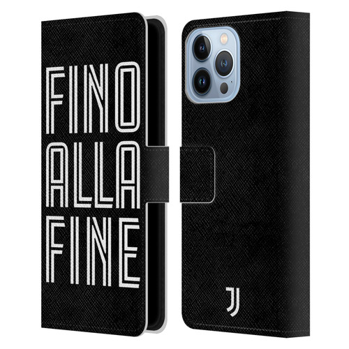 Juventus Football Club Type Fino Alla Fine Black Leather Book Wallet Case Cover For Apple iPhone 13 Pro Max