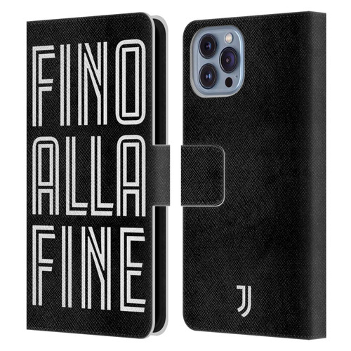 Juventus Football Club Type Fino Alla Fine Black Leather Book Wallet Case Cover For Apple iPhone 14
