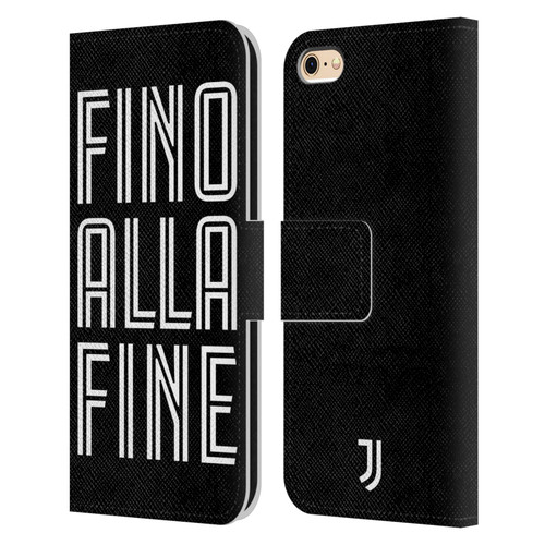 Juventus Football Club Type Fino Alla Fine Black Leather Book Wallet Case Cover For Apple iPhone 6 / iPhone 6s