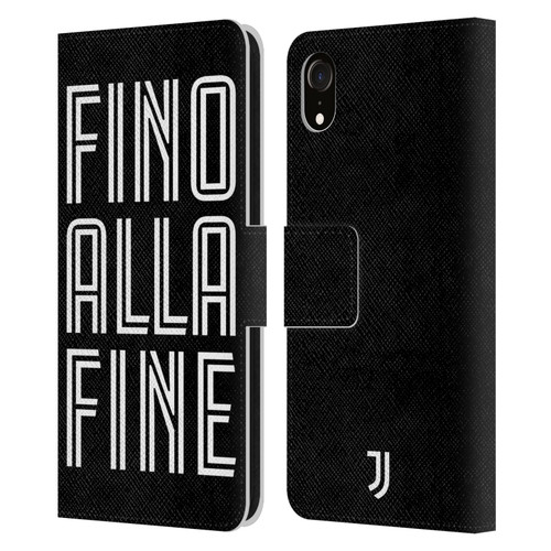 Juventus Football Club Type Fino Alla Fine Black Leather Book Wallet Case Cover For Apple iPhone XR