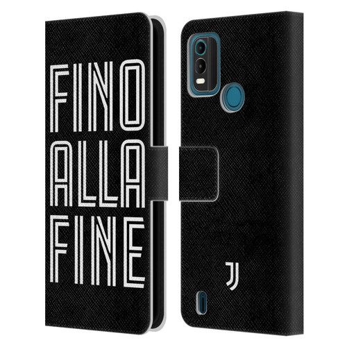 Juventus Football Club Type Fino Alla Fine Black Leather Book Wallet Case Cover For Nokia G11 Plus