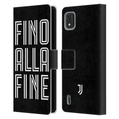 Juventus Football Club Type Fino Alla Fine Black Leather Book Wallet Case Cover For Nokia C2 2nd Edition