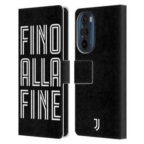 Juventus Football Club Type Fino Alla Fine Black Leather Book Wallet Case Cover For Motorola Edge 30