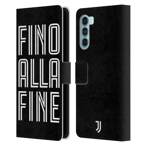 Juventus Football Club Type Fino Alla Fine Black Leather Book Wallet Case Cover For Motorola Edge S30 / Moto G200 5G