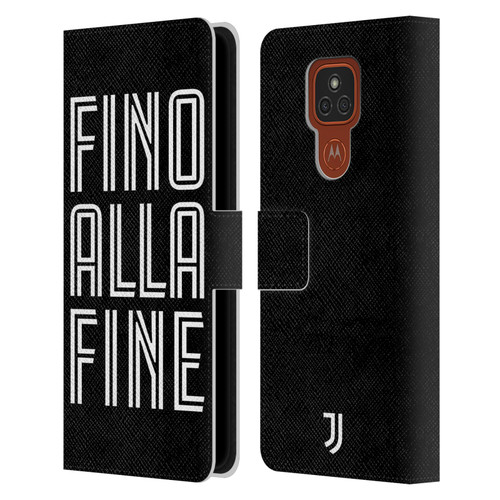 Juventus Football Club Type Fino Alla Fine Black Leather Book Wallet Case Cover For Motorola Moto E7 Plus