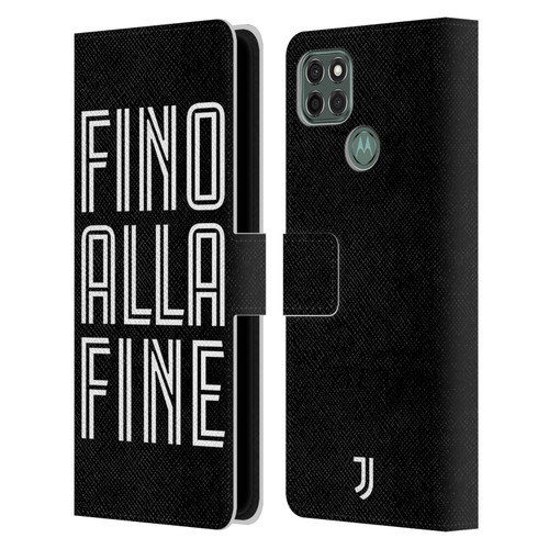 Juventus Football Club Type Fino Alla Fine Black Leather Book Wallet Case Cover For Motorola Moto G9 Power