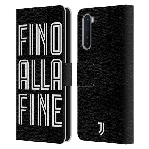 Juventus Football Club Type Fino Alla Fine Black Leather Book Wallet Case Cover For OnePlus Nord 5G