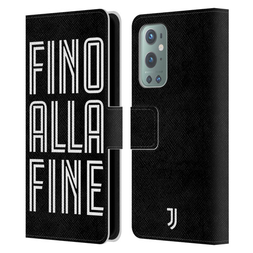 Juventus Football Club Type Fino Alla Fine Black Leather Book Wallet Case Cover For OnePlus 9