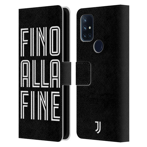 Juventus Football Club Type Fino Alla Fine Black Leather Book Wallet Case Cover For OnePlus Nord N10 5G