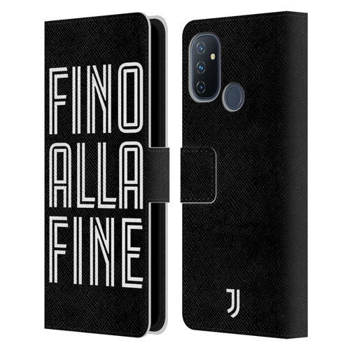 Juventus Football Club Type Fino Alla Fine Black Leather Book Wallet Case Cover For OnePlus Nord N100