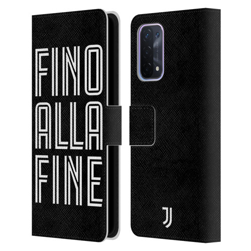 Juventus Football Club Type Fino Alla Fine Black Leather Book Wallet Case Cover For OPPO A54 5G